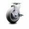 Service Caster 6 Inch Thermoplastic Rubber Swivel Caster with Roller Bearing and Brake SCC SCC-20S620-TPRRD-TLB - alternate 1